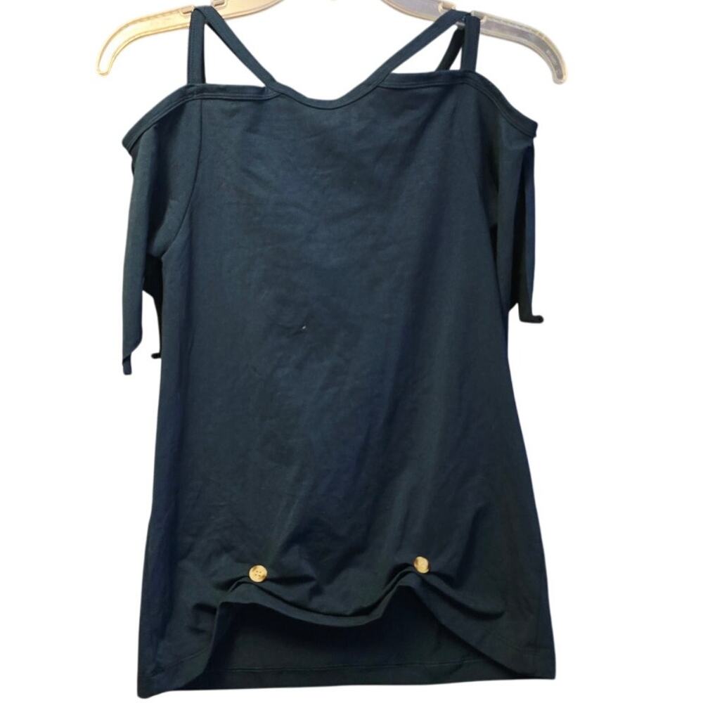 Aurora blue cold shoulder shirt size medium